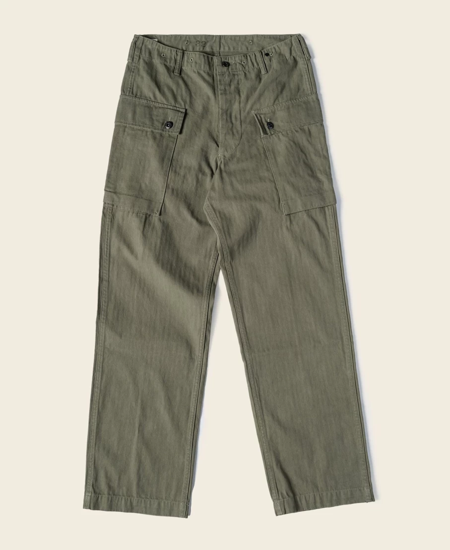 Bronson USMC P-44 Utility Pants for Men - Olive Military Tactical Work Trousers