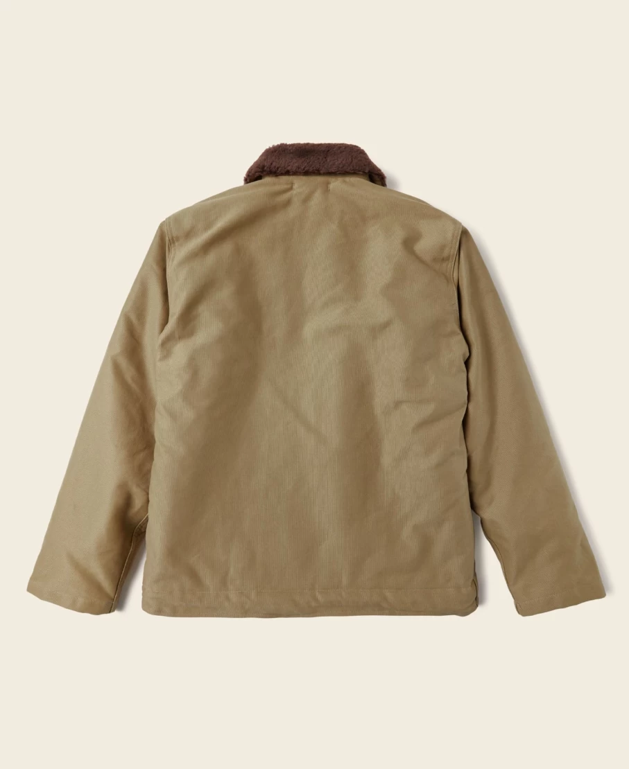 Bronson Men's Khaki N-1 Deck Jacket - 1940s US Navy Style Vintage Reproduction