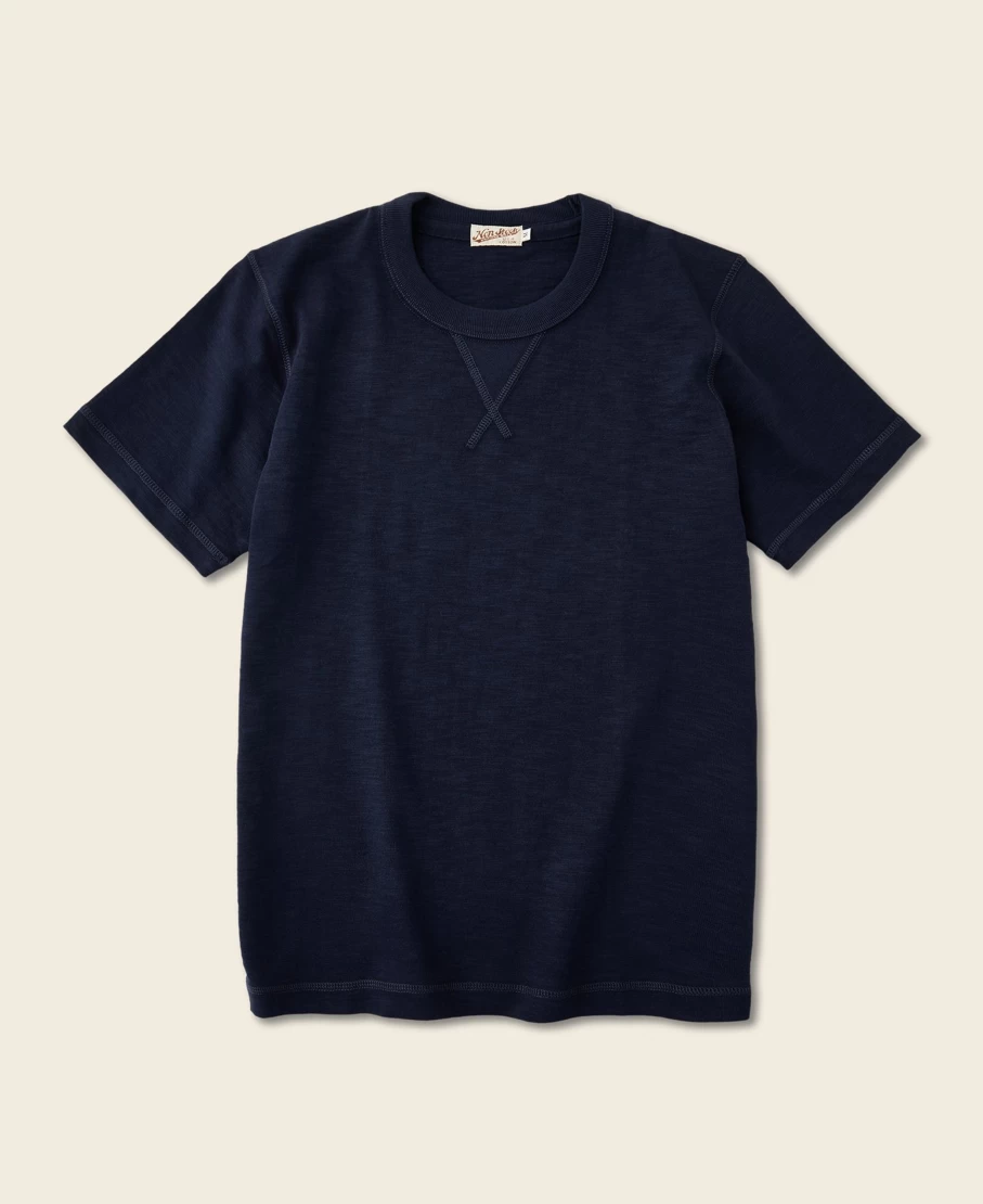Bronson Men's Indigo 10.5 Oz US Cotton Tubular Gusset T-Shirt