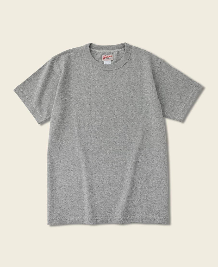 Bronson Men's Gray Loopwheel Tubular Athletic T-Shirt - Premium Vintage Fit