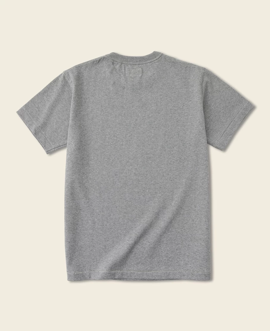 Bronson Men's Gray Loopwheel Tubular Athletic T-Shirt - Premium Vintage Fit