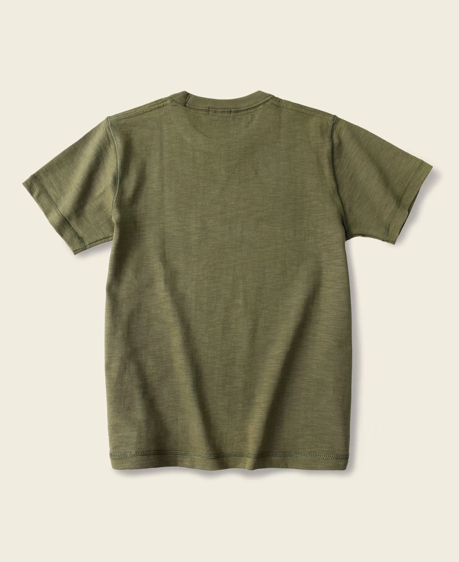 Bronson Men's 10.5 Oz Heavyweight Cotton T-Shirt with Tubular Gusset in Green