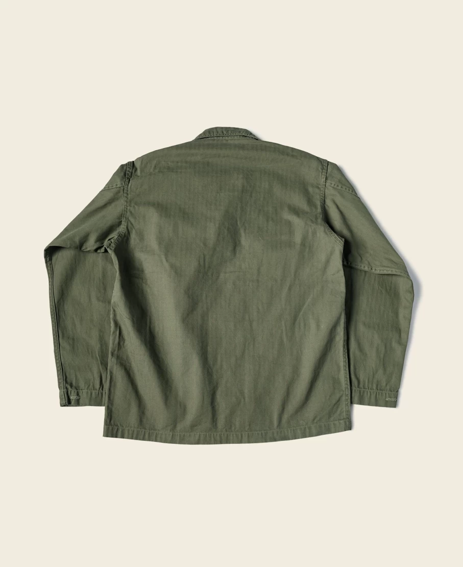 Bronson Men's US Army M-42 HBT Jacket in OD7 Green - Vintage Military Style