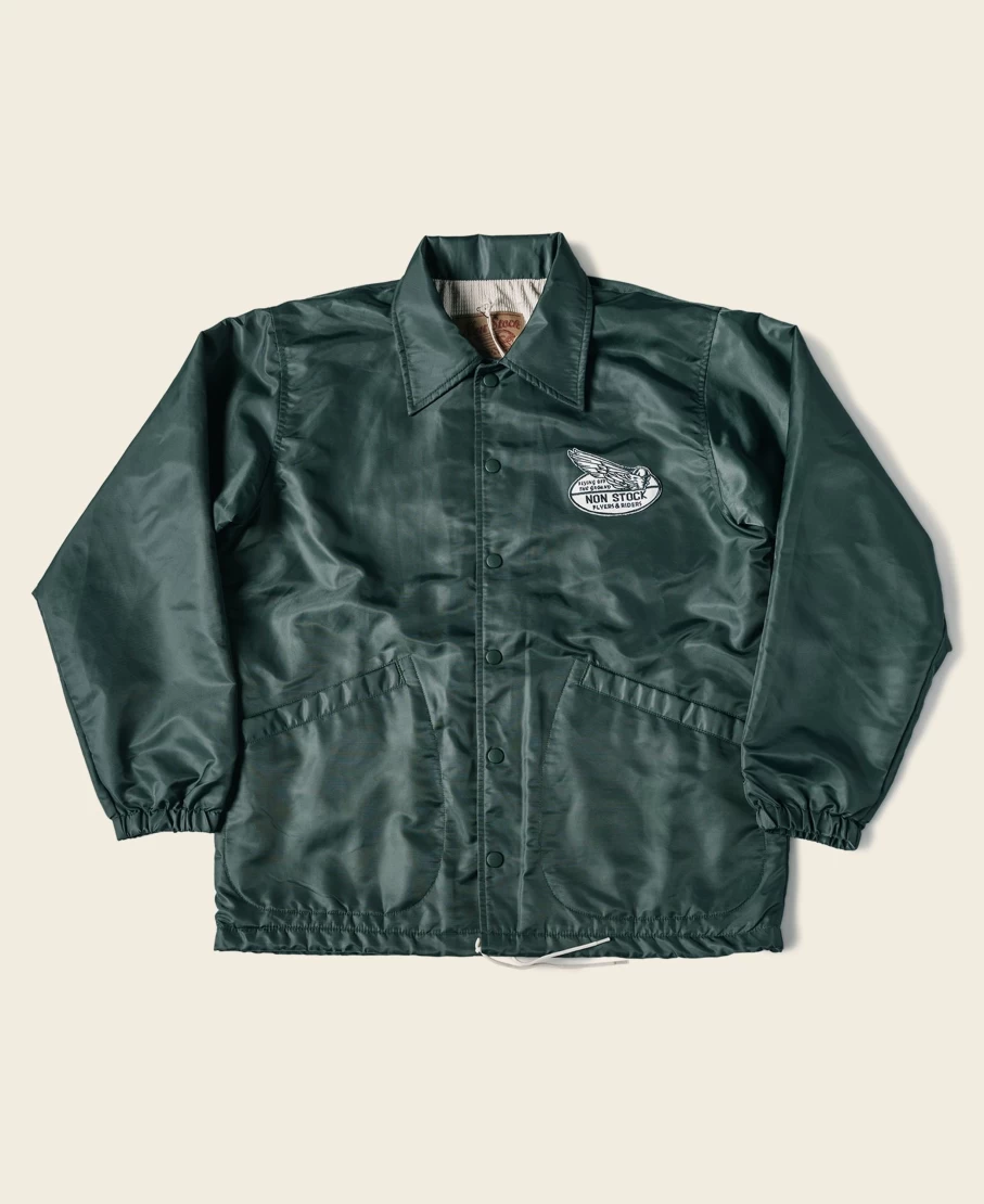 Bronson Men's Green Logo-Appliqued Nylon Coach Jacket
