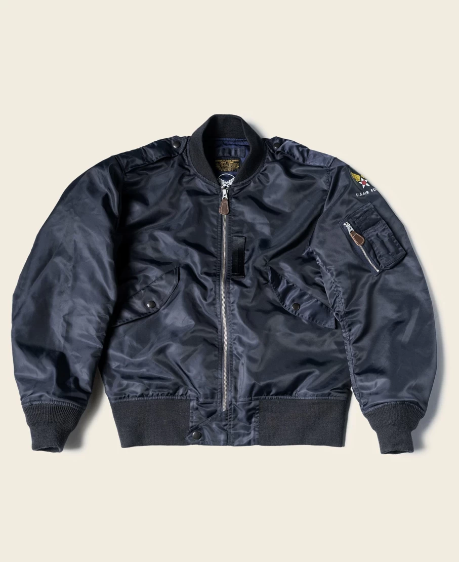 Bronson Men's Navy US Air Force L-2A Flight Jacket Military Vintage Bomber Jacket