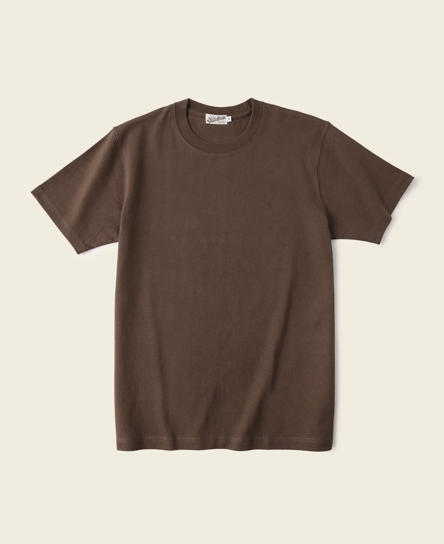 Bronson Men's Coffee 9 Oz Heavyweight Cotton Tubular T-Shirt