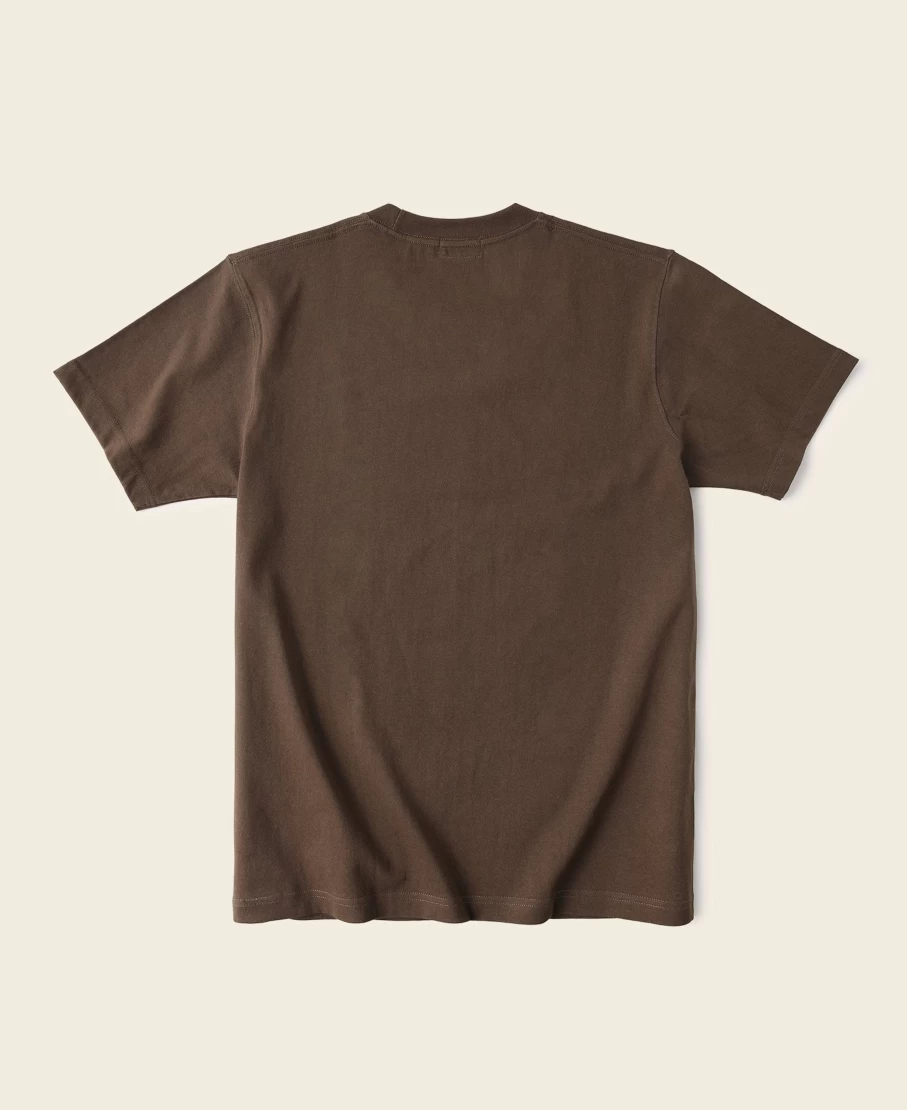 Bronson Men's Coffee 9 Oz Heavyweight Cotton Tubular T-Shirt