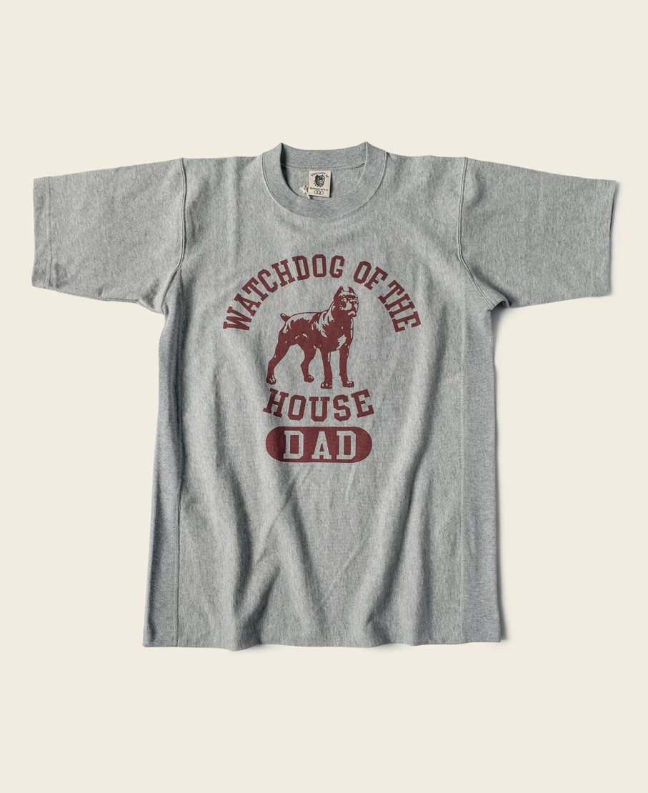 Bronson Men's Gray Watchdog Logo Reverse Weave T-Shirt