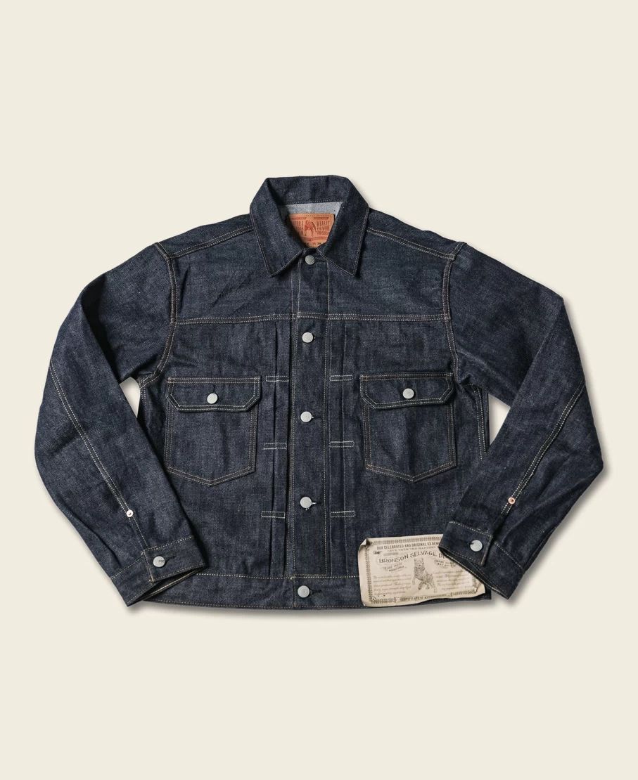 Bronson Men's 1954 Type 2 Selvedge Denim Jacket in Indigo - Lot 807Xx