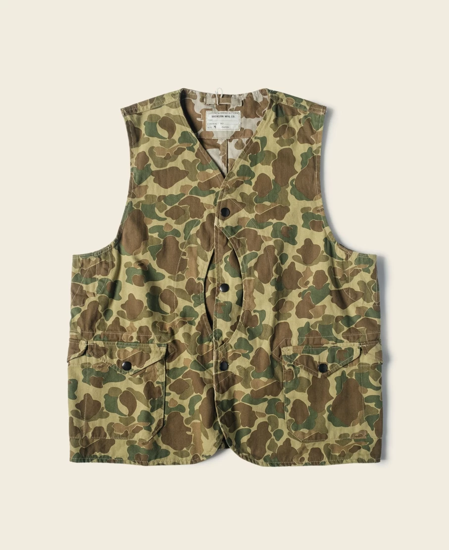 Bronson Men's Camouflage Herringbone Cotton Tactical Assault Vest - Modified Design