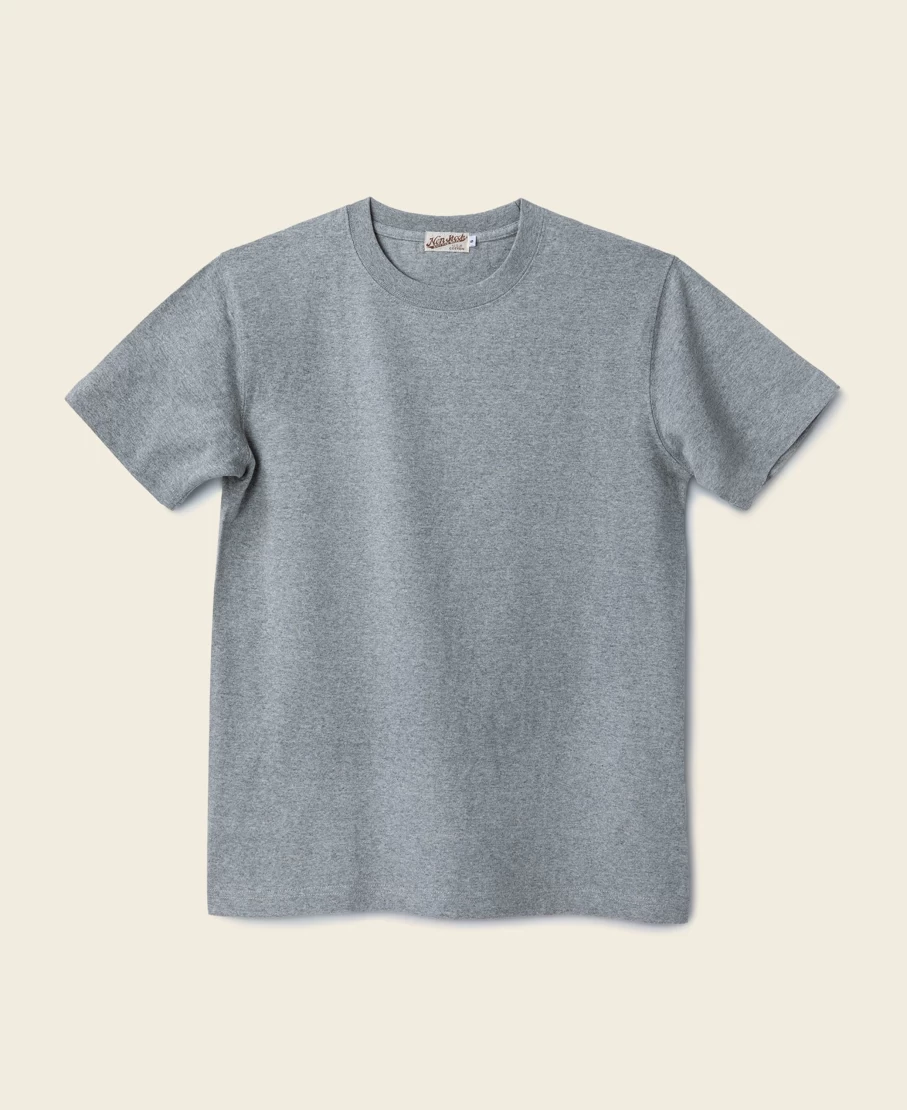 Bronson Men's Gray 9 Oz Heavyweight US Cotton Tubular T-Shirt