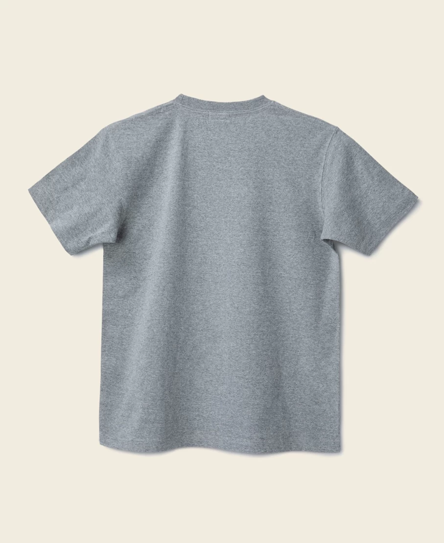 Bronson Men's Gray 9 Oz Heavyweight US Cotton Tubular T-Shirt