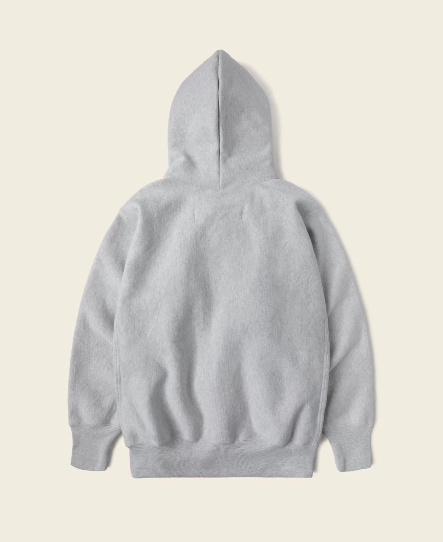 Bronson Men's Gray Reverse Weave Hoodie - 21 Oz Military Academy Heavyweight Sweatshirt