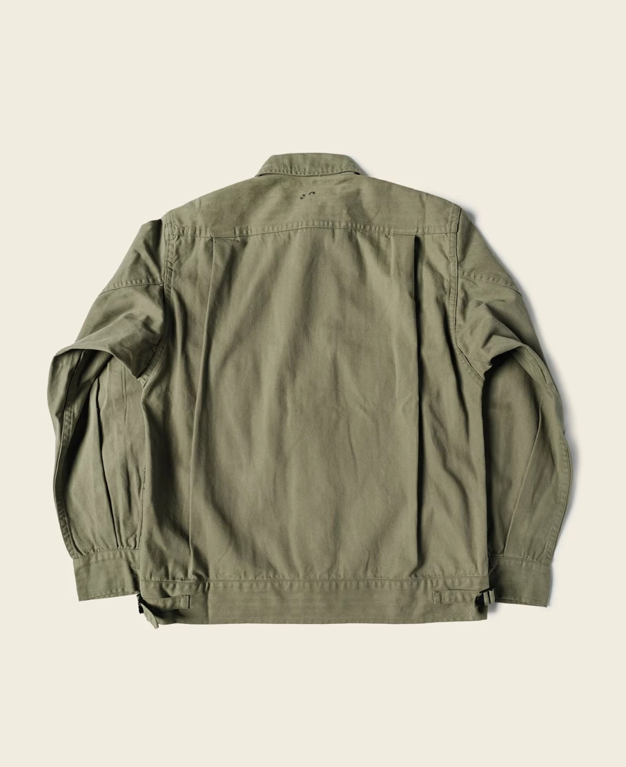 Bronson Men's Olive US Army M-41 HBT Fatigue Jacket Military Vintage Style