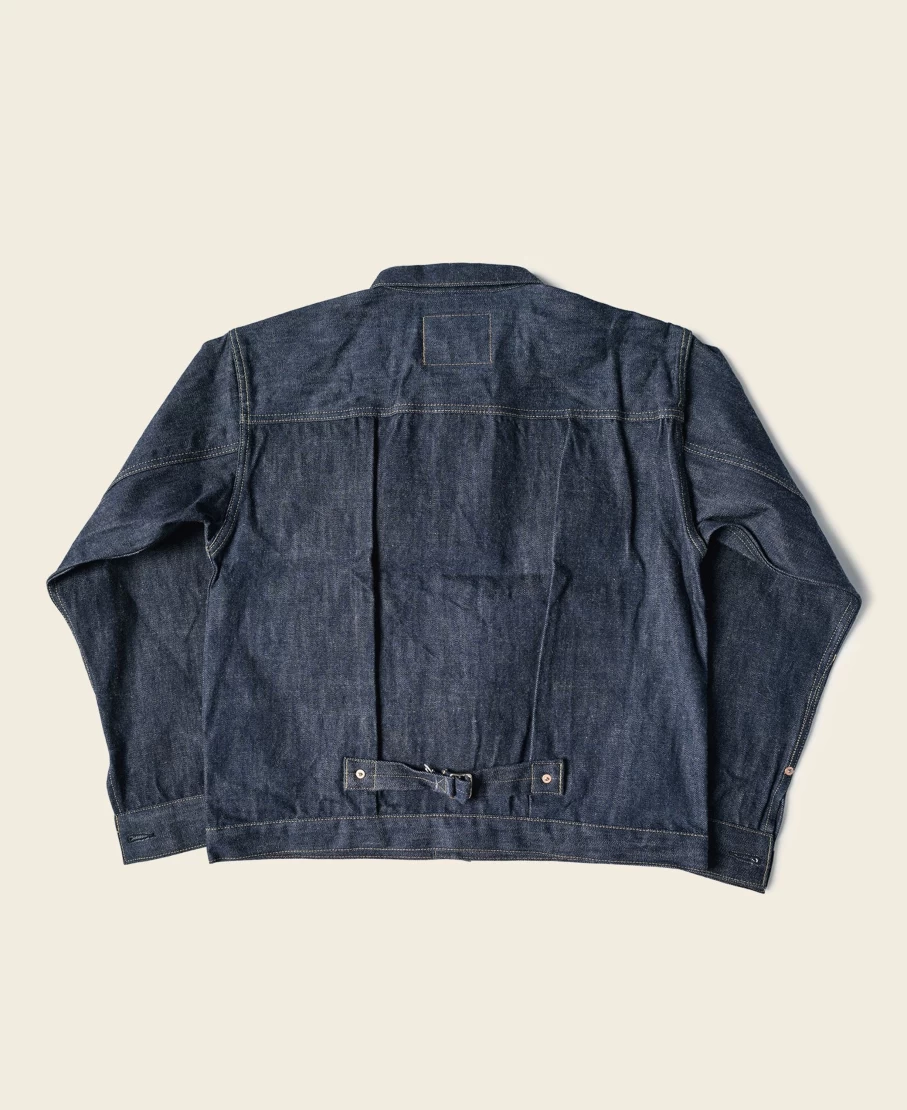 Bronson Men's Indigo Type 1 Selvedge Denim Jacket - WWII Inspired Vintage Style