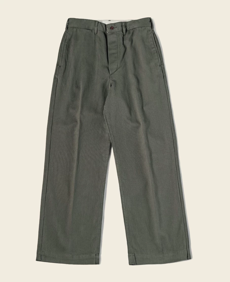 Bronson Men's Olive 13 Oz Cotton Bedford Cord Work Pants