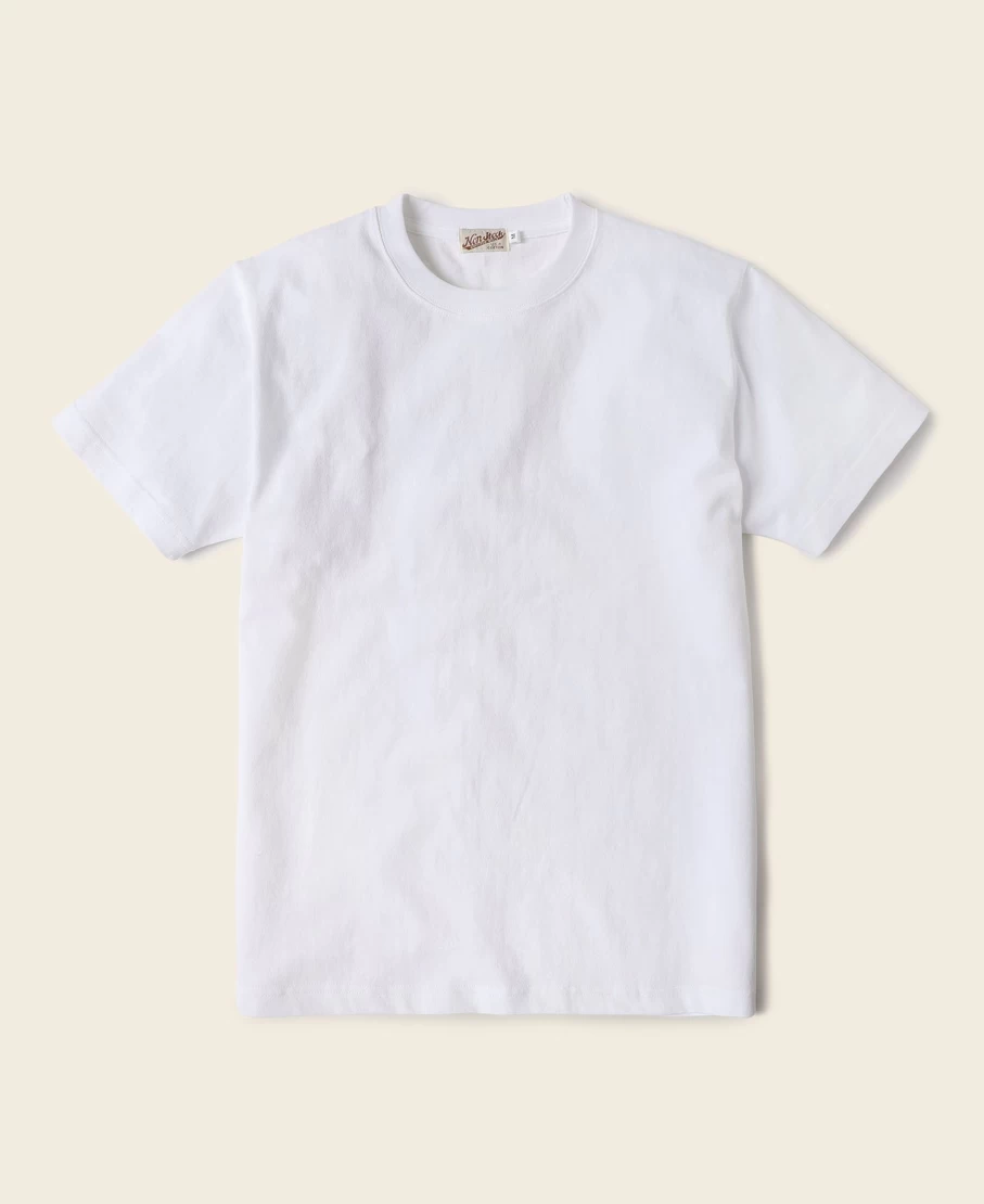 Bronson Men's White 9 Oz Heavyweight Cotton Tubular T-Shirt