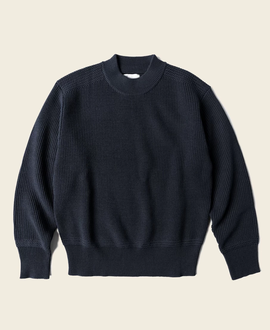 Bronson Men's Navy Pre-War USN Wool Sweater Vintage Military Style