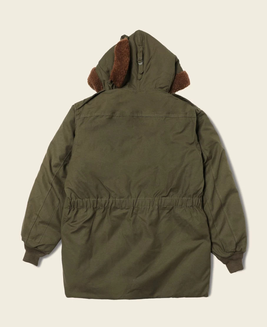 Bronson Olive US Army B-9 Flight Down Parka for Men - Vintage Military Winter Jacket