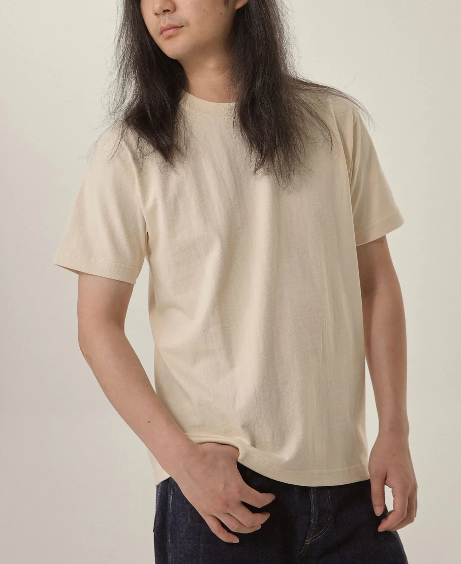 Bronson Men's 9 Oz Heavyweight US Cotton Tubular T-Shirt in Embryo