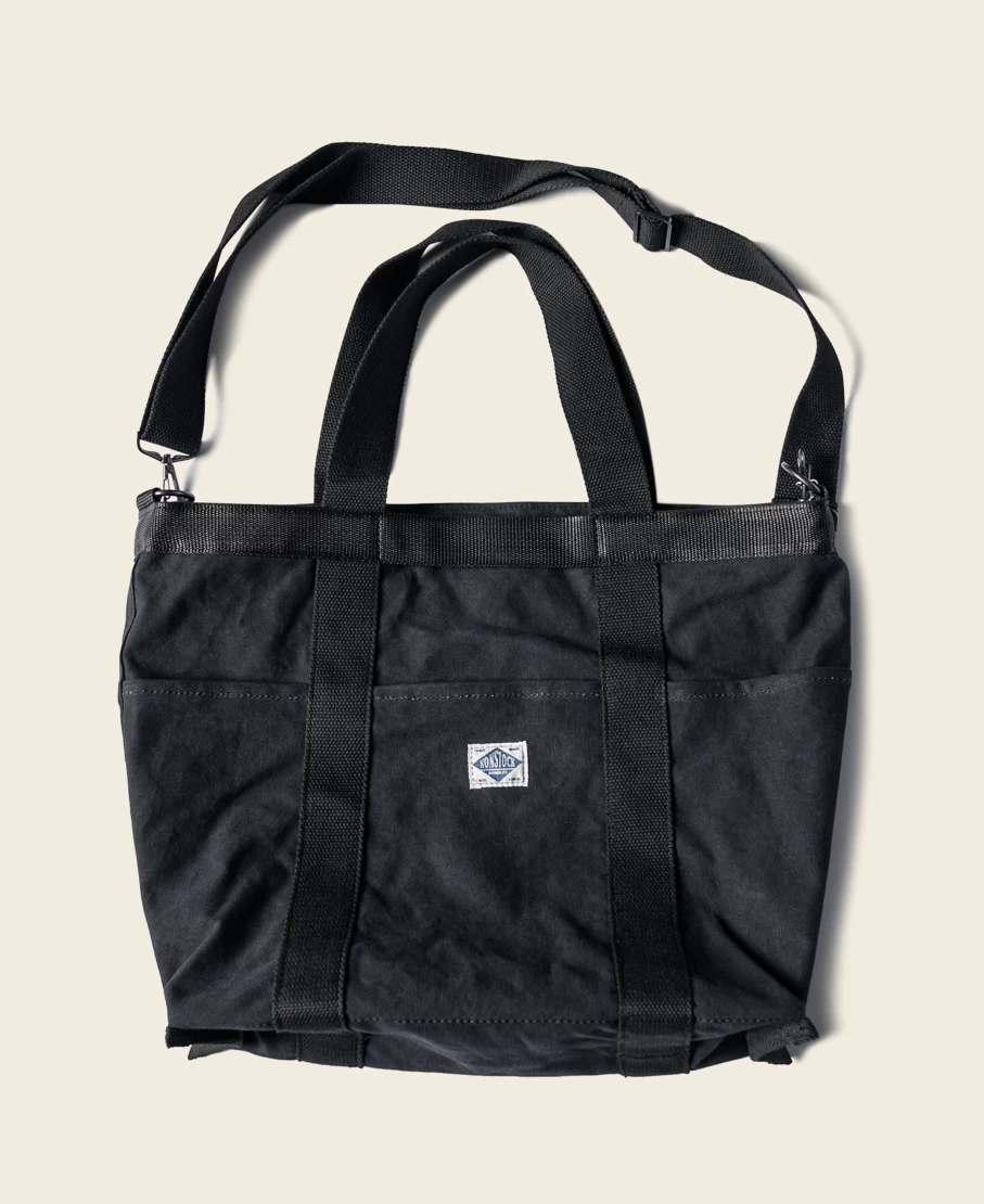 Bronson Men's 18 Oz Black Canvas Tote Bag - Heavy Duty & Durable Carryall