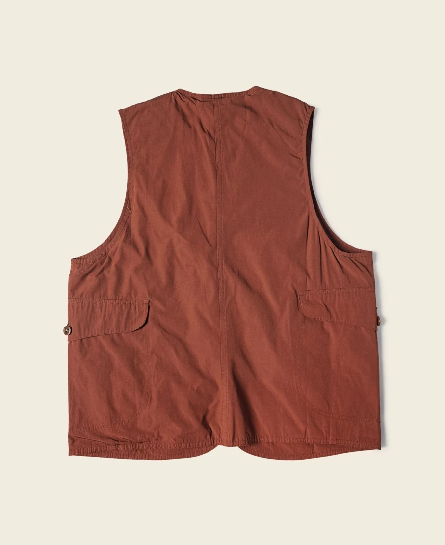 Bronson Men's Red Polyester Cotton Blend Outdoor Game Vest with Pocket