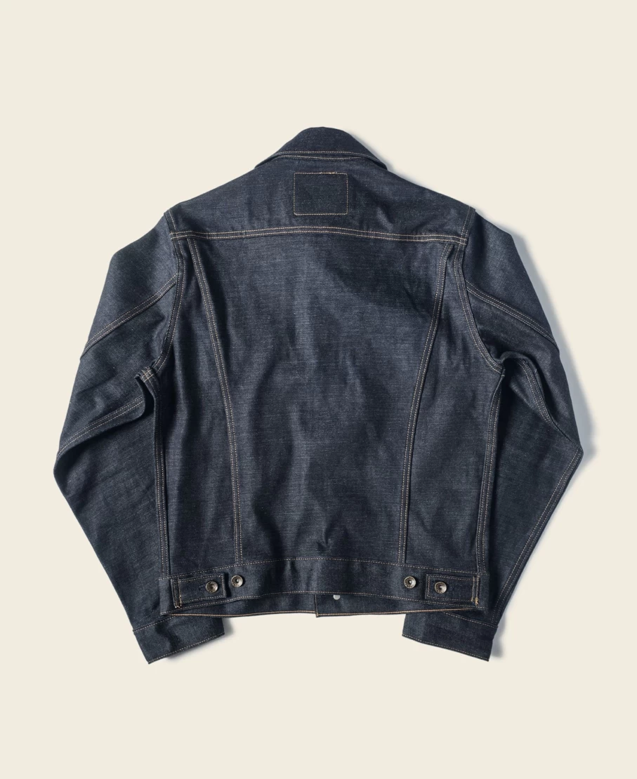 Bronson Men's Indigo Selvedge Denim Jacket - 1969 Model 3Rd Lot 601