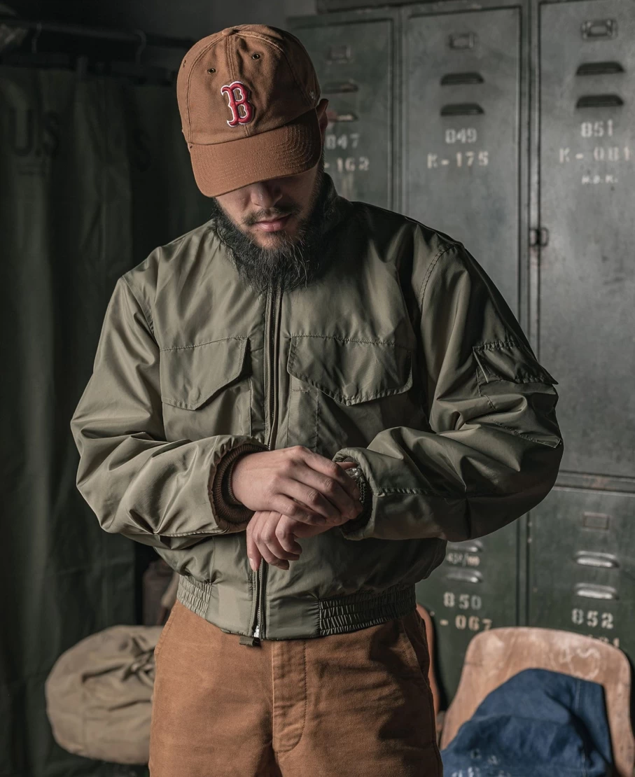 Bronson Olive US Navy Jacket - Mil-S-18342A Flight Suit for Men, Winter Military Flying Jacket