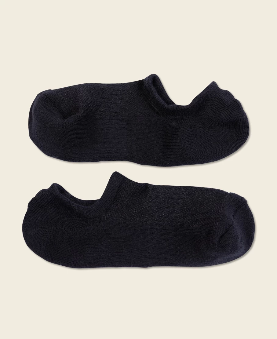 Bronson Men's Black Colored Cotton No Show Socks for Comfort & Invisible Fit