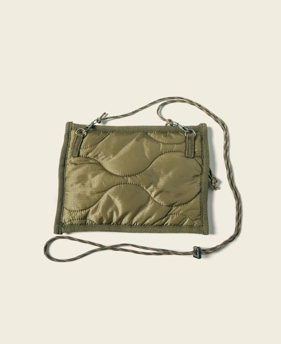 Bronson M-65 Nylon Liner Olive Sacoche Bag for Men Military Style Shoulder Pouch