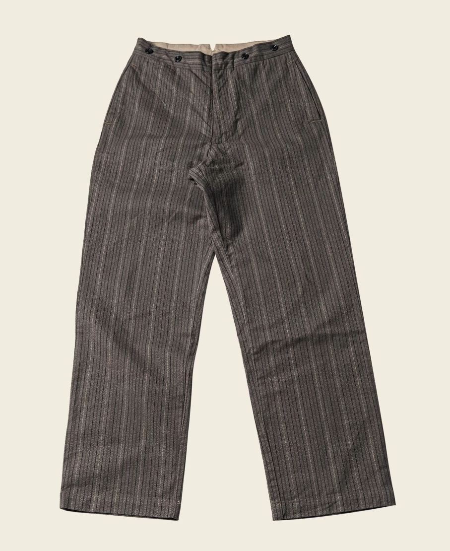 Bronson Men's Brown Old Time Stripe Pants - Vintage 920 Lot Workwear Trousers