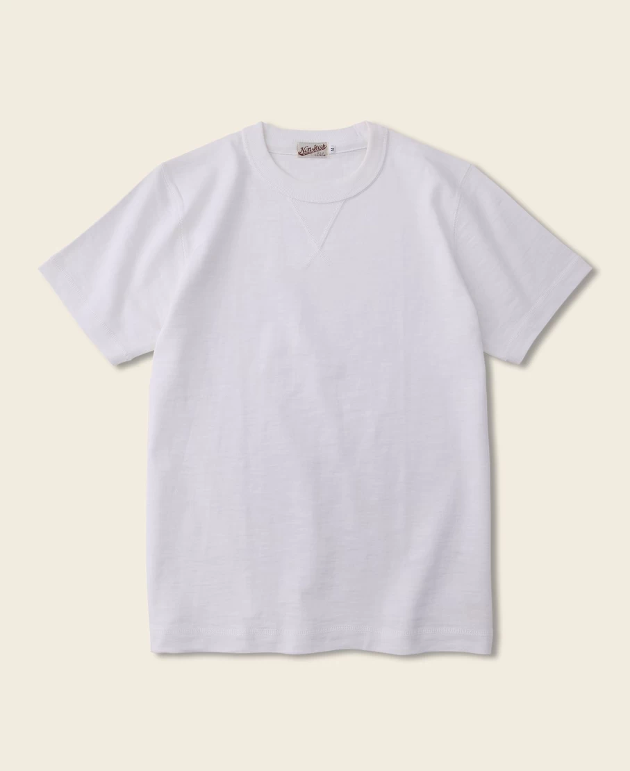 Bronson Men's 10.5 Oz Heavyweight Cotton T-Shirt - White, Tubular Gusset Design