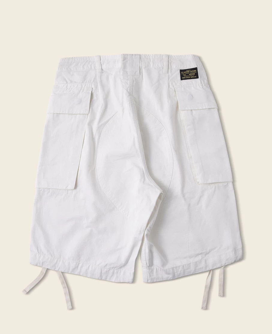 Bronson Men's 8.5 Oz White Cotton Ripstop Cargo Shorts