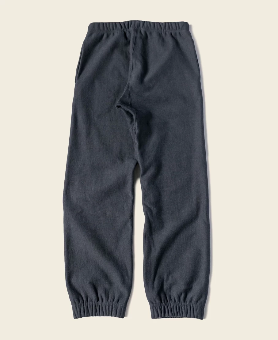 Bronson Men's Black 1950s Vintage Reverse Weave Sweatpants - 20.5 Oz Terry Cloth