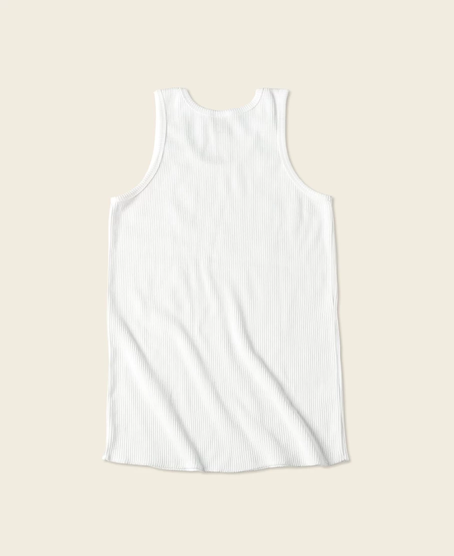 Bronson Men's White Cotton Tank Top - 10.5 Oz Comfortable Undershirt for Casual Wear