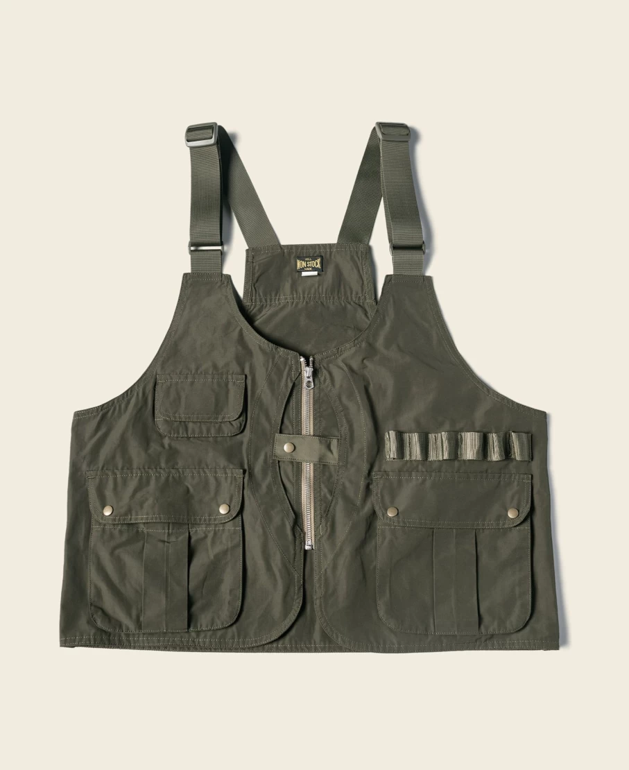Bronson Men's Olive Waterproof Nylon Hunting & Camping Vest