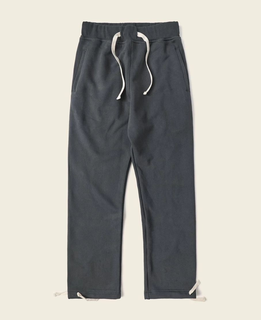 Bronson Men's Black Heavyweight Terry Sweatpants - 17.6 Oz Comfort Fit Casual Pants