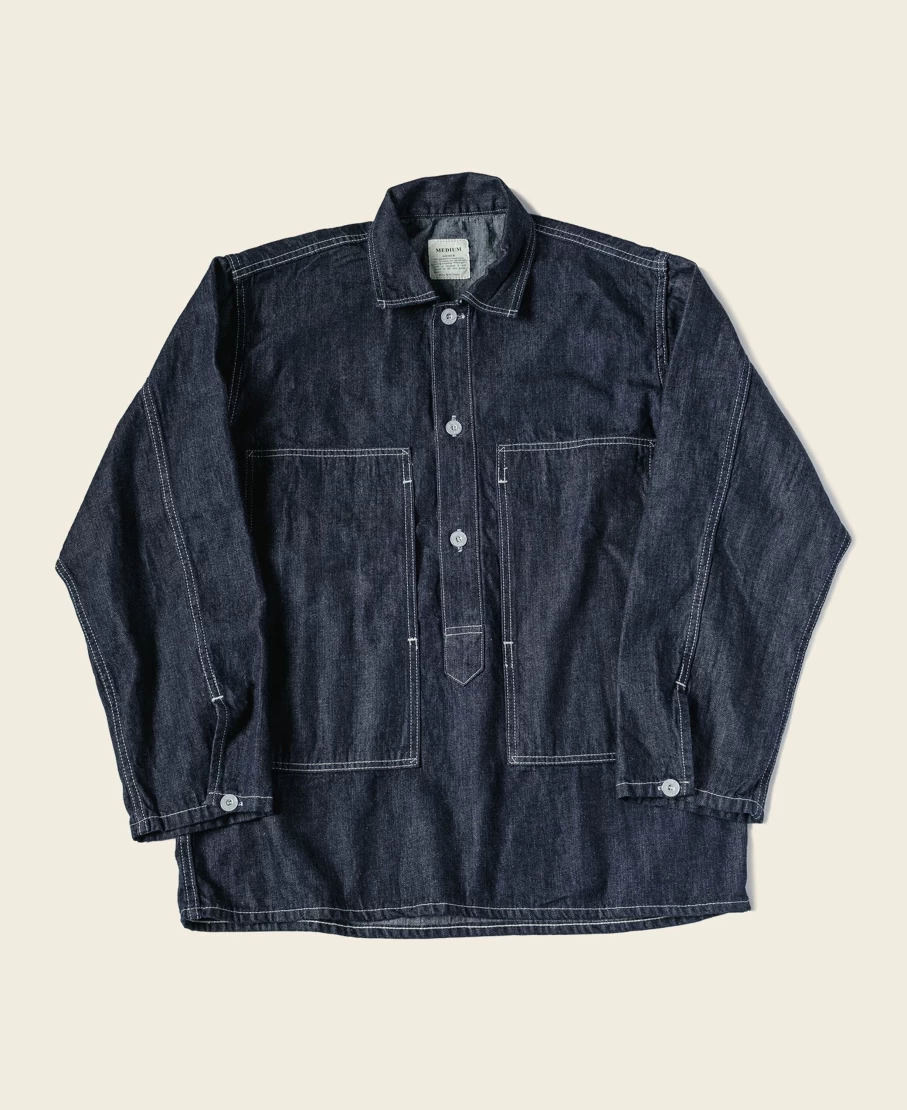 Bronson Men's 1935 US Army CCC Fatigue Jumper in Indigo - Vintage Military Workwear