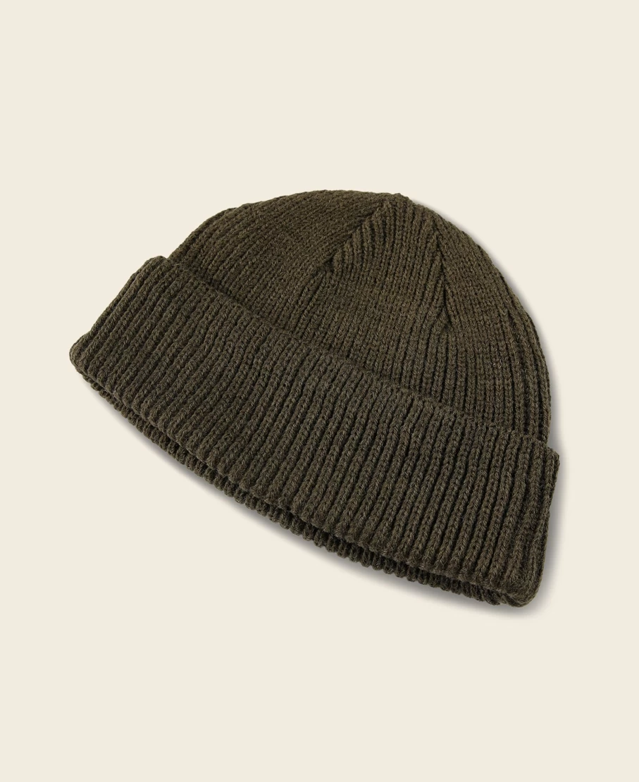 Bronson Olive A-4 Watch Cap for Men - WWII USAAF Style Military Knit Hat