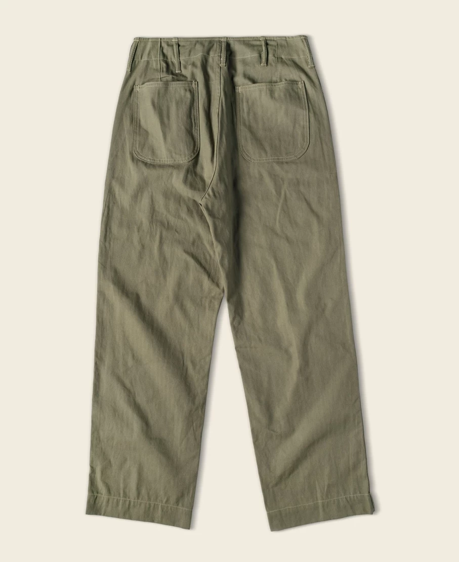 Bronson USMC P-41 HBT Utility Fatigue Trousers for Men - Olive Military Work Pants