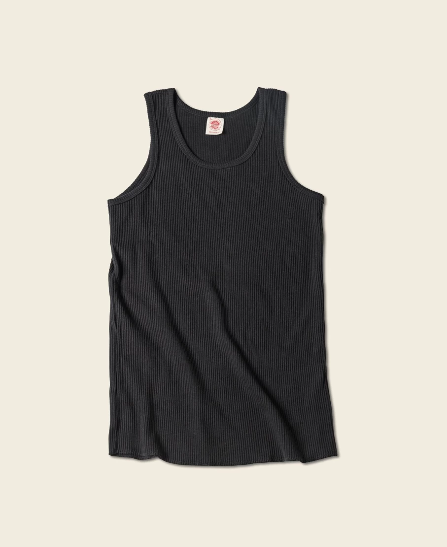 Bronson Men's Black Cotton Tank Top - 10.5 Oz Comfort Fit Sleeveless Shirt