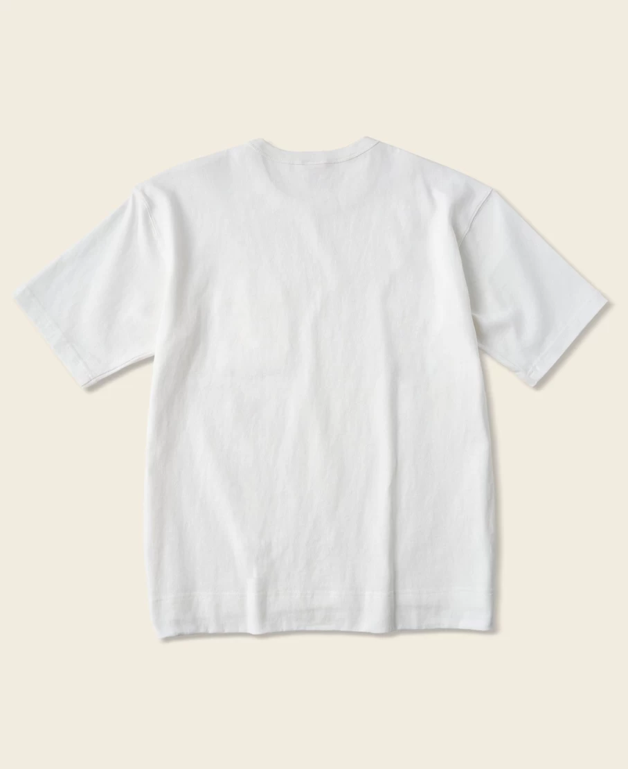 Bronson Men's White Classic Cotton Pocket T-Shirt - 9.8 Oz Premium Quality Crew Neck Tee
