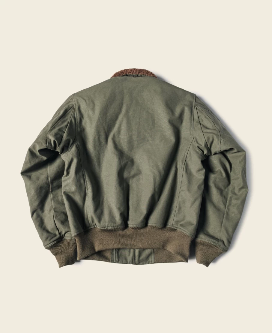 Bronson Men's Olive B-10 Flight Jacket - USAF Type Military Aviation Apparel