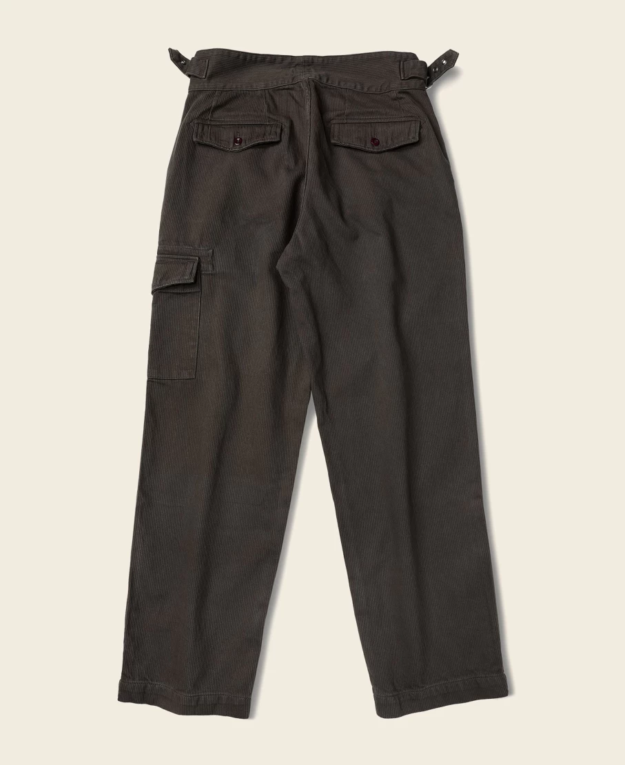 Bronson Men's British Army Style Gurkha Bermuda Shorts in Brown Bedford Cord Fabric