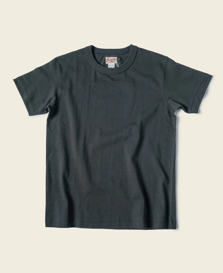 Bronson Men's Vintage Black Loopwheel Tubular Athletic T-Shirt