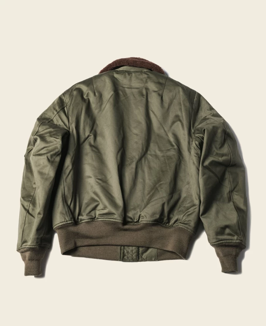 Bronson Men's Olive B-15A Flight Jacket - USAAF Type Bomber Jacket for Men