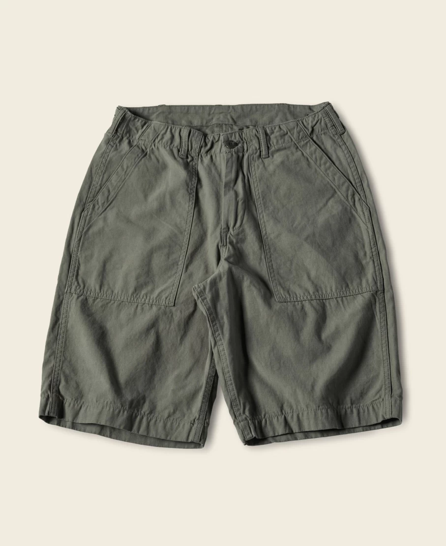 Bronson Men's Olive OG107 Fatigue Utility Shorts - Vietnam War Military Style