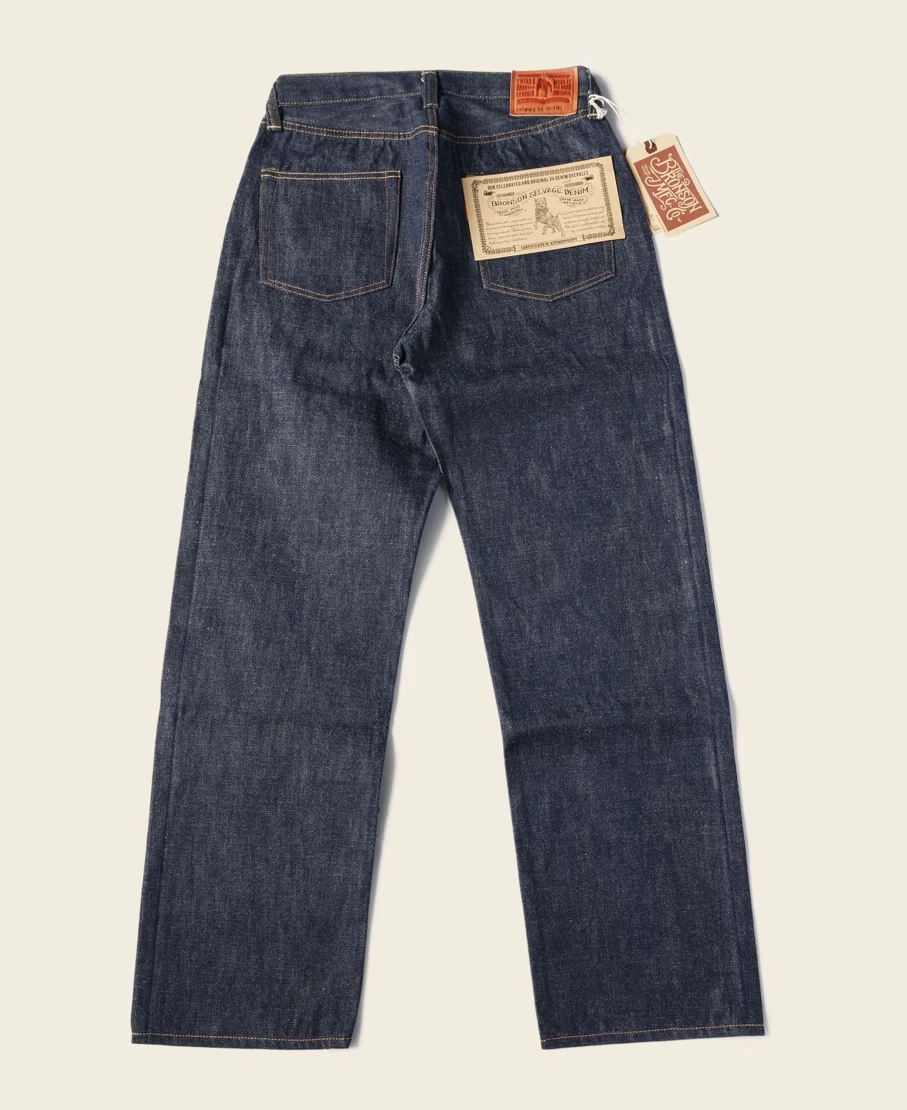 Bronson 1950s Vintage Selvedge Denim Jeans for Men - Indigo Wash Lot 801Xx