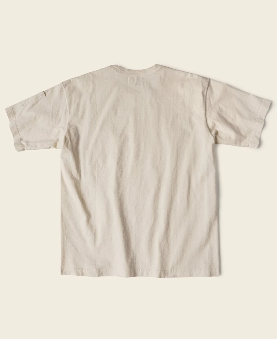 Bronson Men's Apricot Slanted Pocket High Twist Cotton Tubular T-Shirt