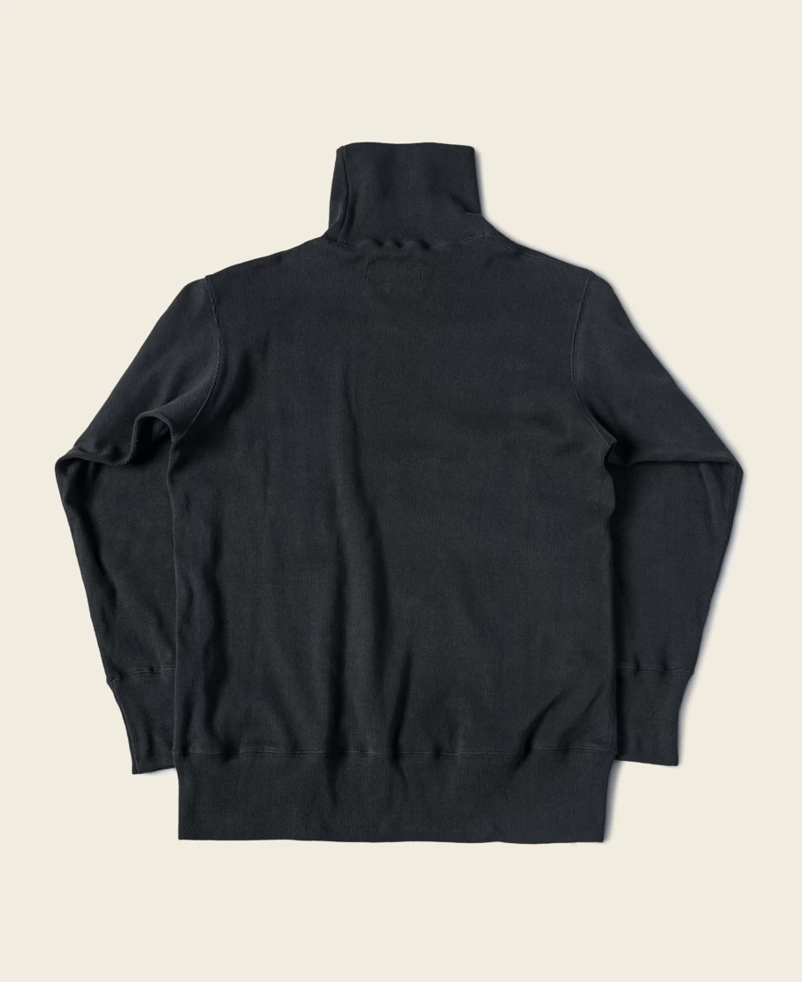 Bronson Men's 1930s USCG Black Turtleneck Thermal Sweater Vintage Style